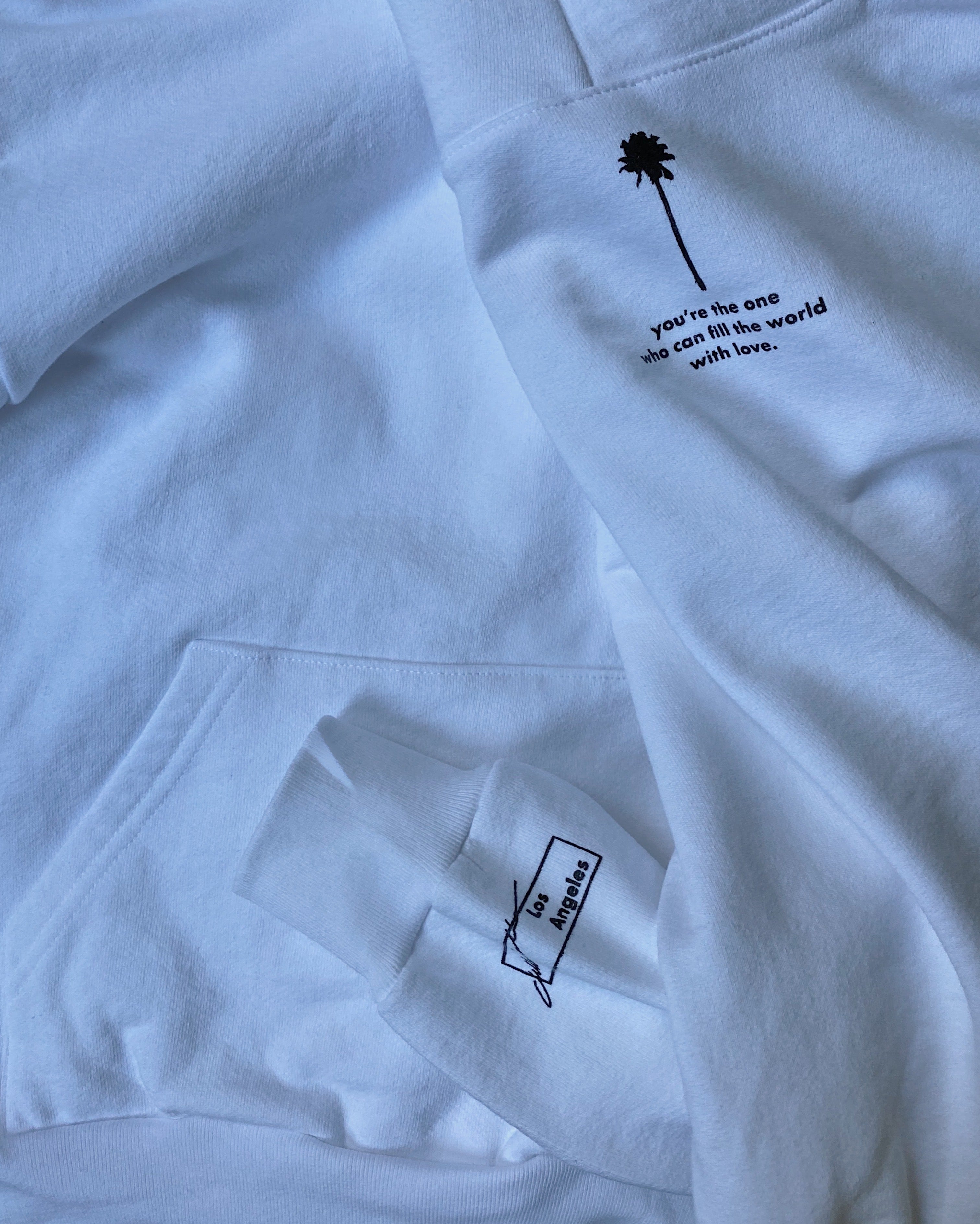 AiLLA STUDIO Hoodie-White <BR> by Los Angeles Apparel
