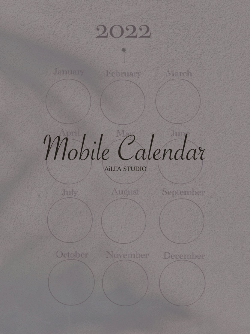Mobile calendar 2022 by AiLLA STUDIO