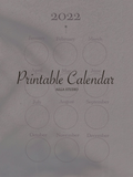 Printable calendar 2022 by AiLLA STUDIO